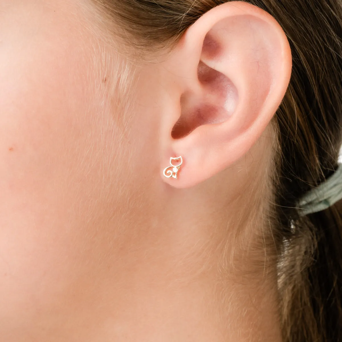 Cat Diamond Kids earrings