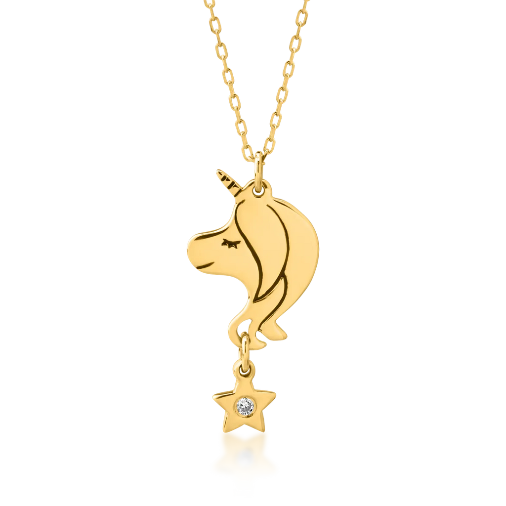 Unicorn Diamond Kids Pendant (Without Chain)