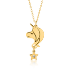 Unicorn Diamond Kids Pendant (Without Chain)