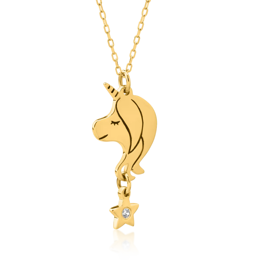 Unicorn Diamond Kids Pendant (Without Chain)
