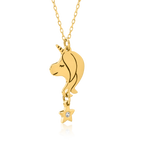 Unicorn Diamond Kids Pendant (Without Chain)