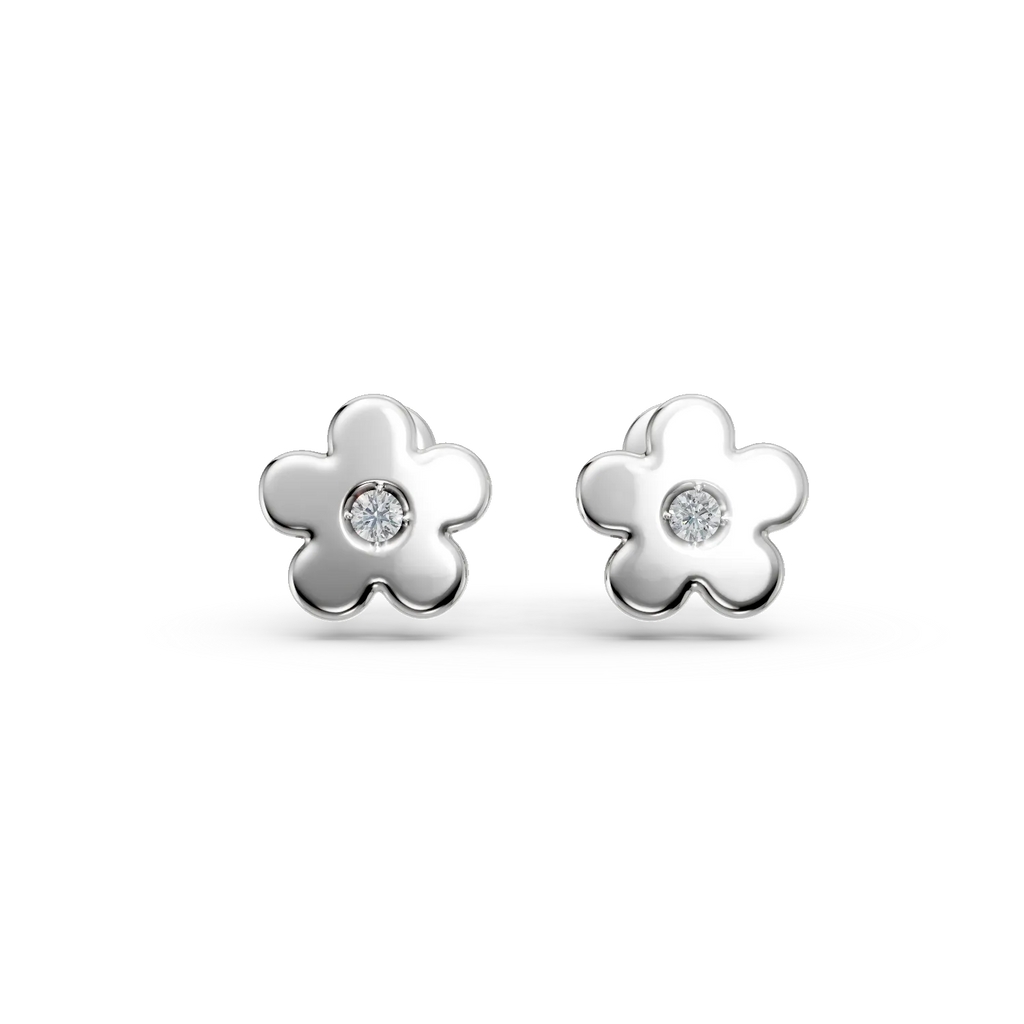 Floral  Diamond Kids earrings