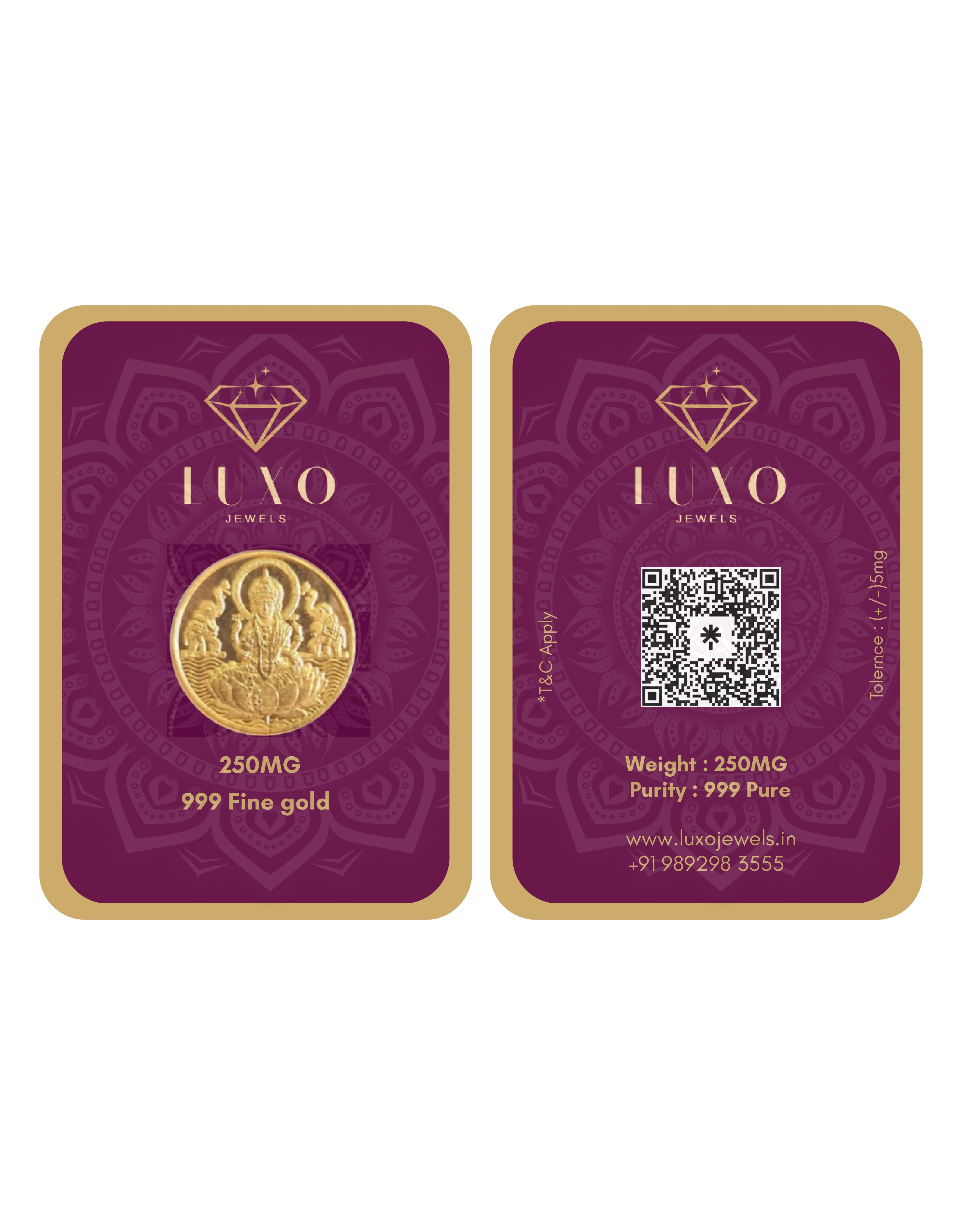 24K 999 Pure Gold Coins