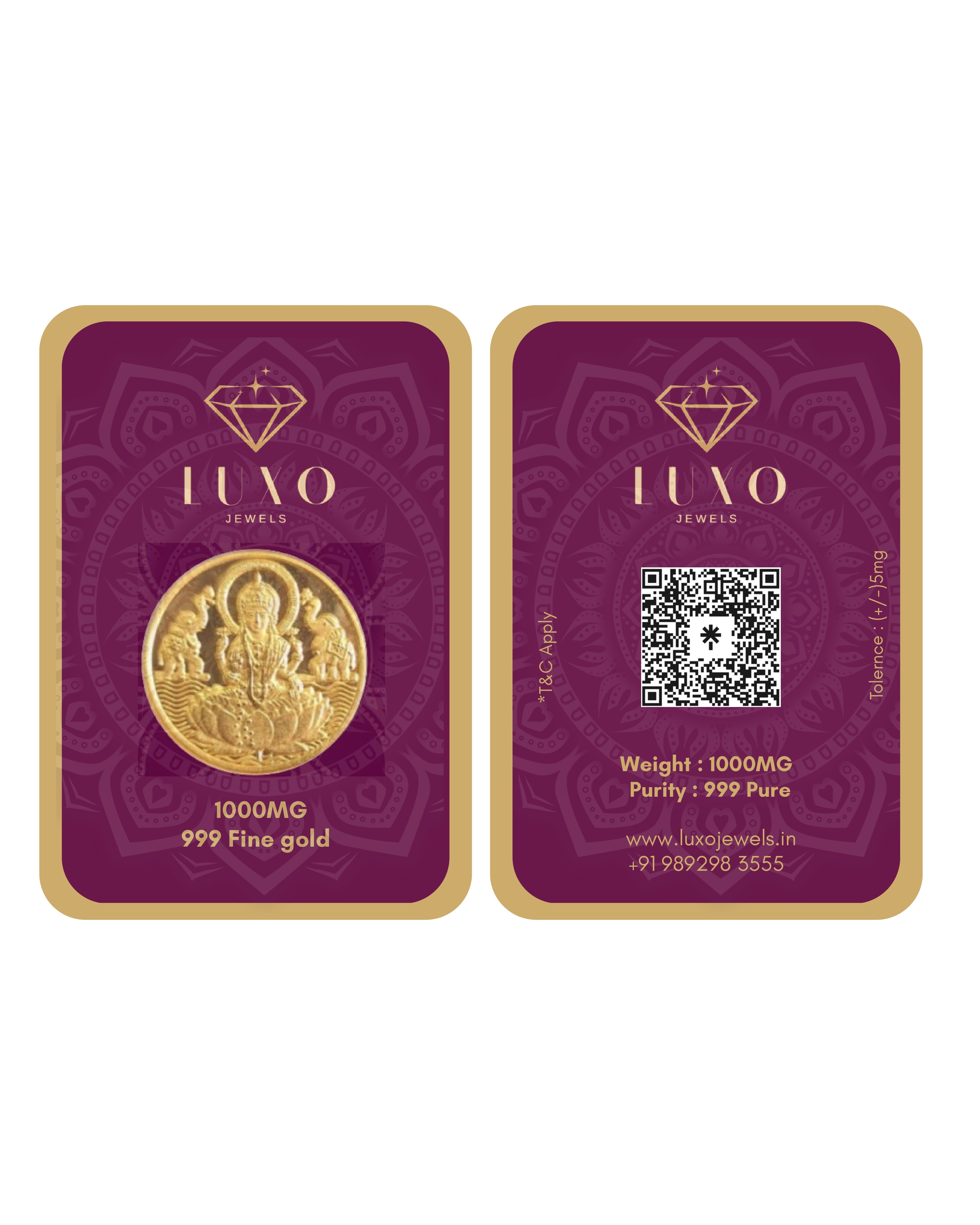 24K 999 Pure Gold Coins