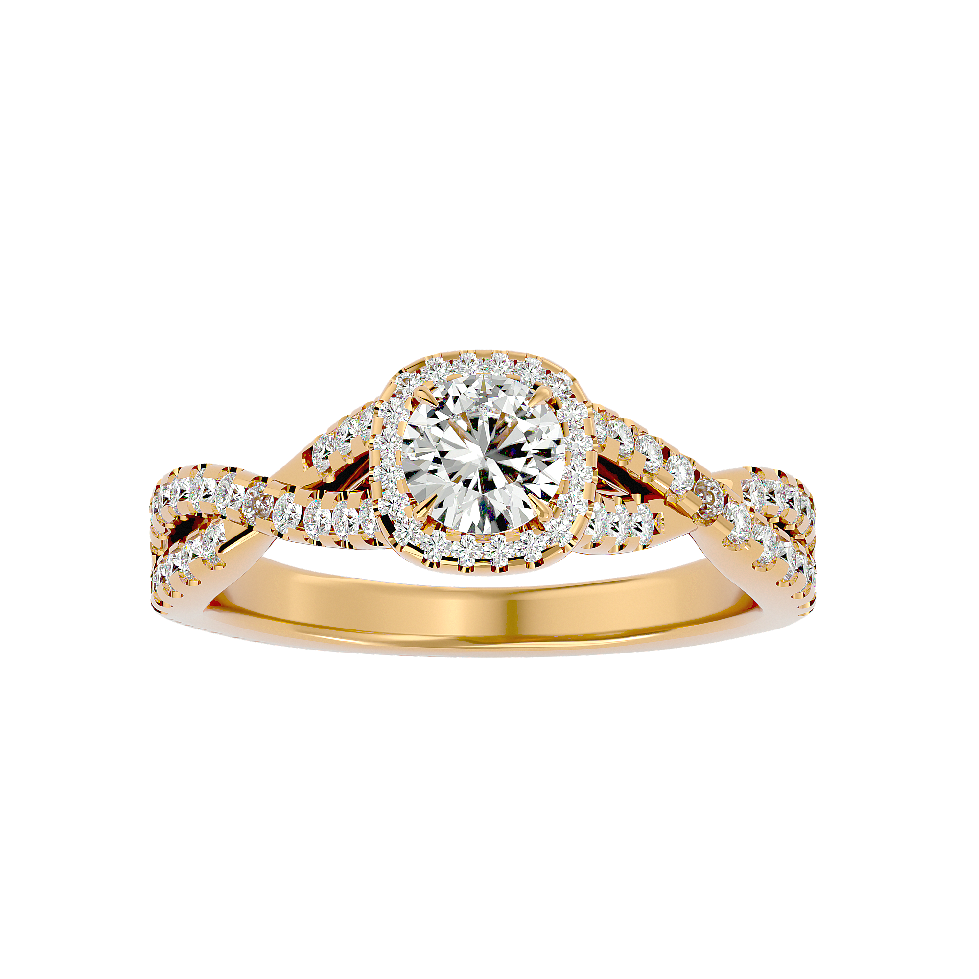 Bethany Solitaire Halo Ring