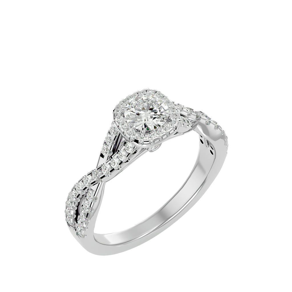Bethany Solitaire Halo Ring