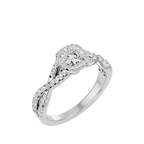 Bethany Solitaire Halo Ring