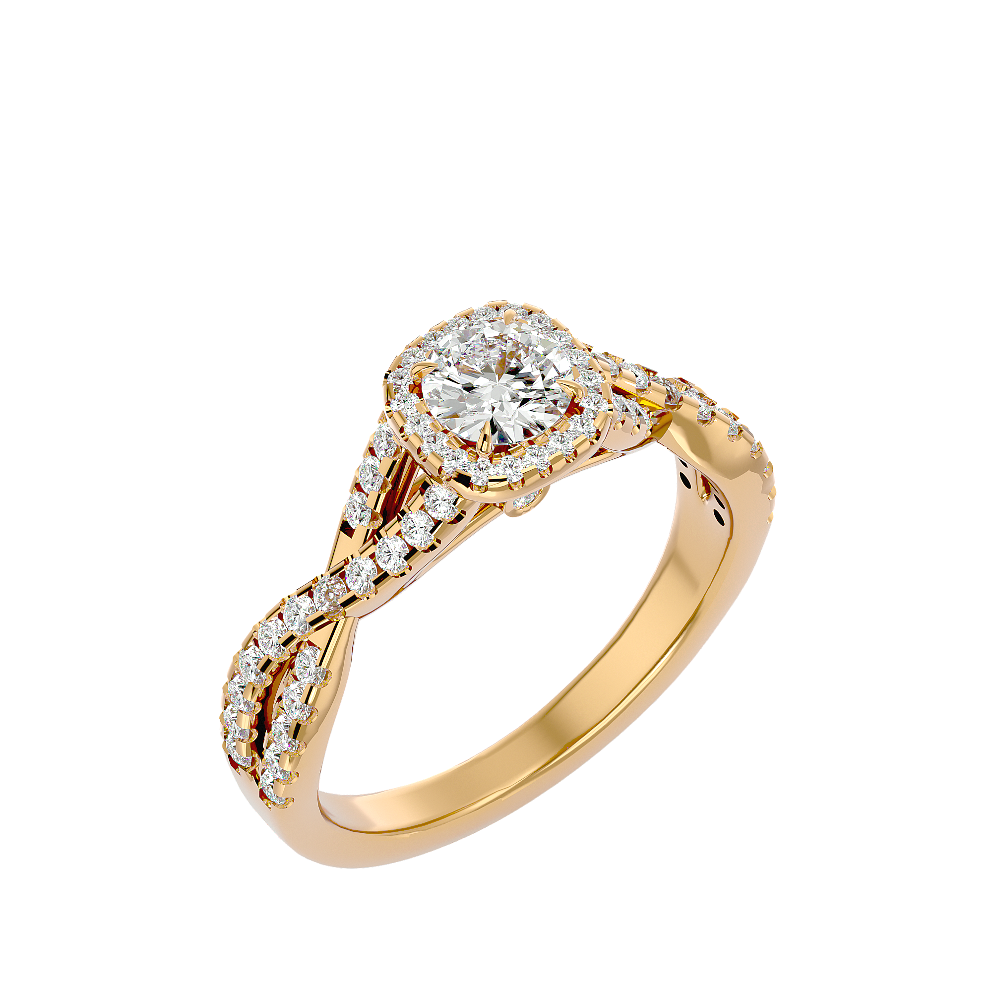 Bethany Solitaire Halo Ring