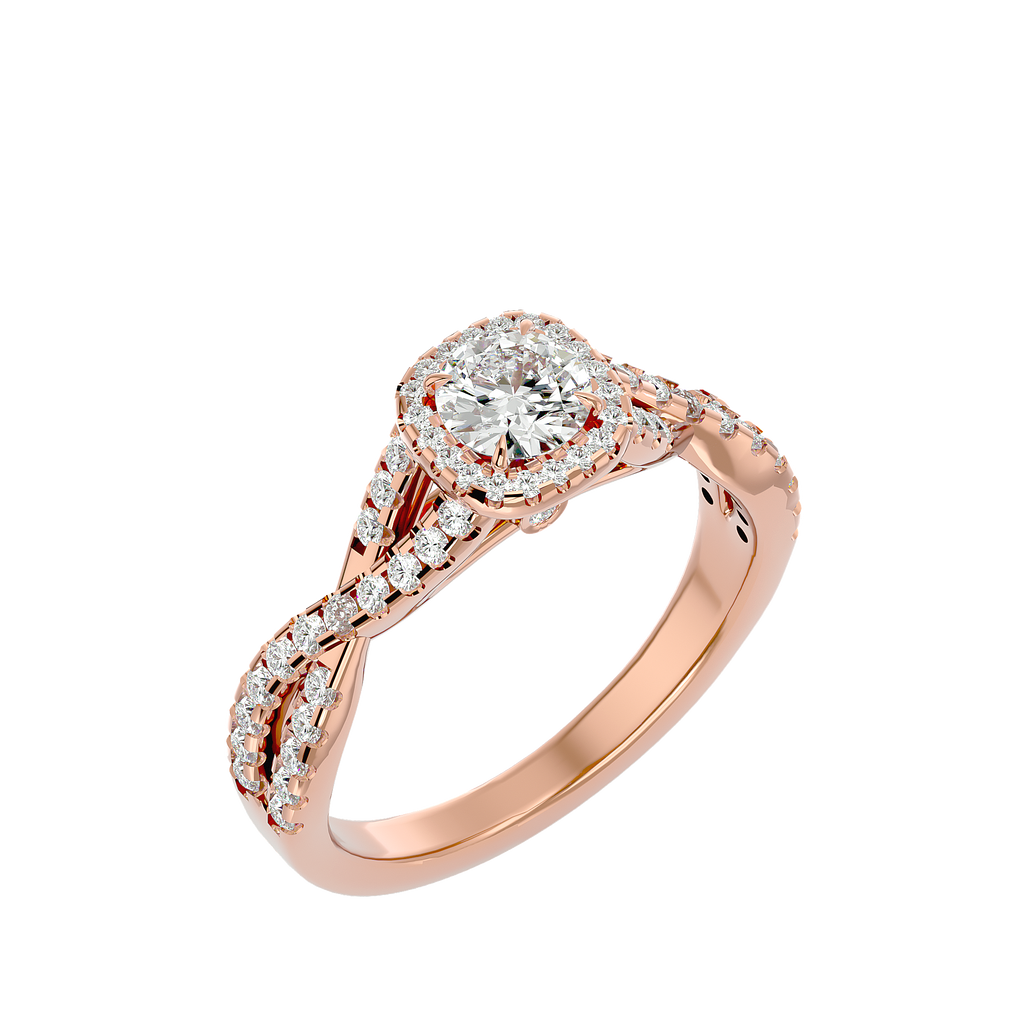 Bethany Solitaire Halo Ring