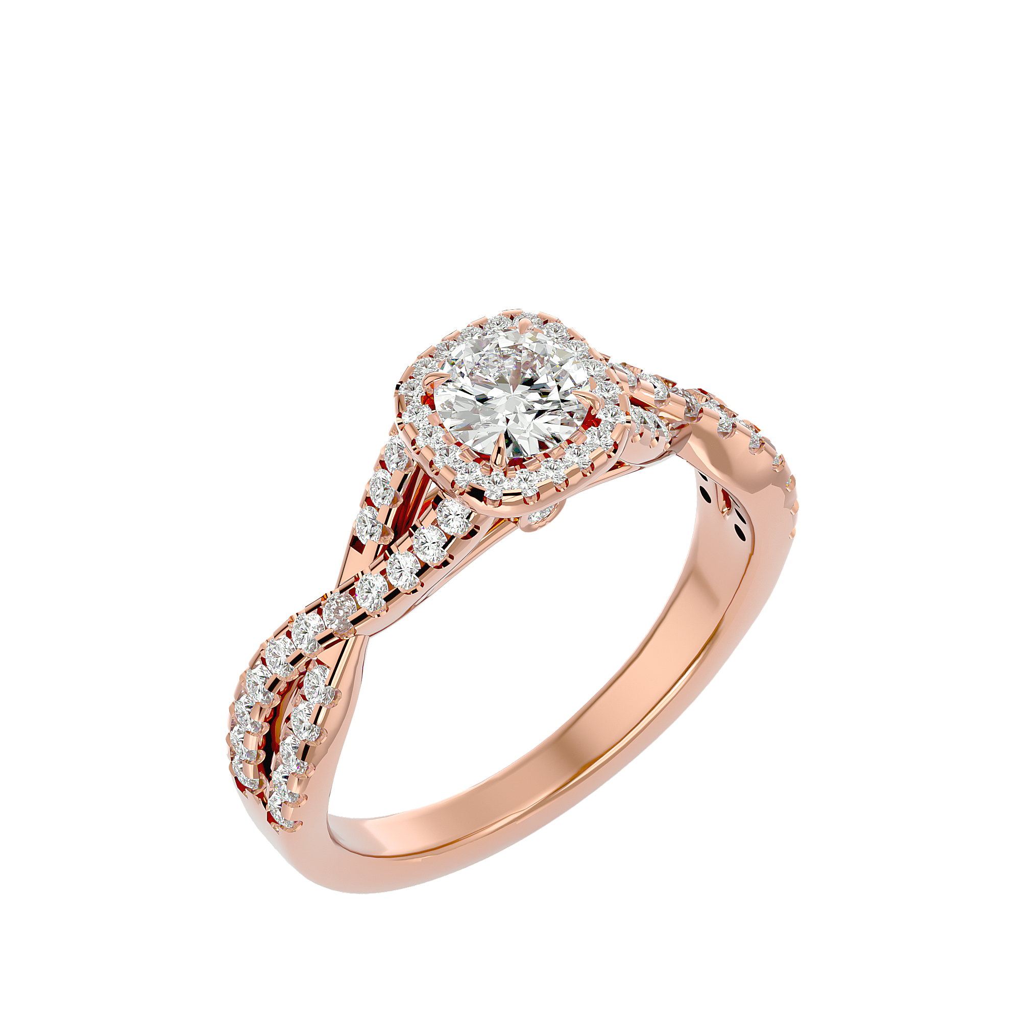 Bethany Solitaire Halo Ring