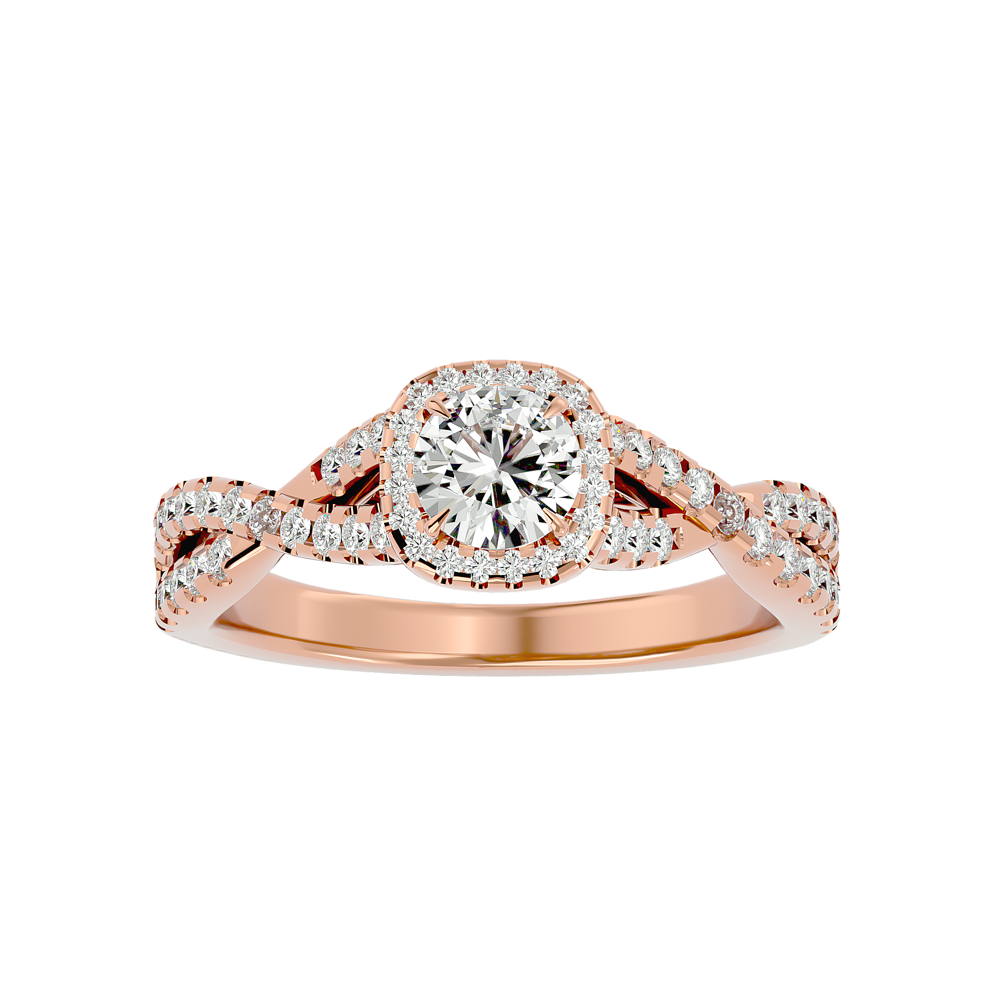 Bethany Solitaire Halo Ring