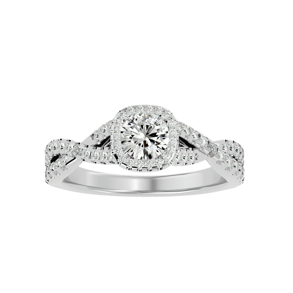 Bethany Solitaire Halo Ring