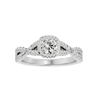 Bethany Solitaire Halo Ring