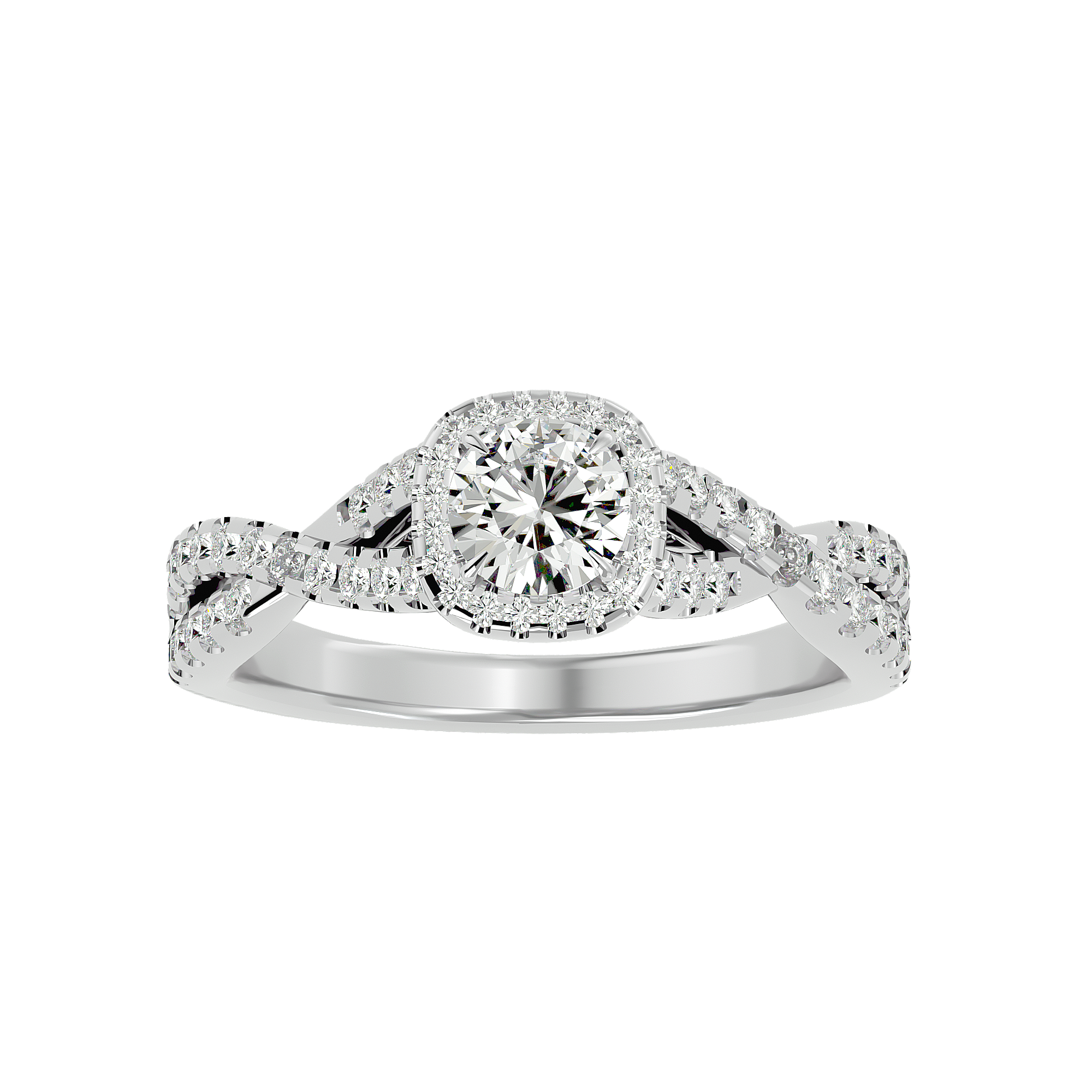 Bethany Solitaire Halo Ring