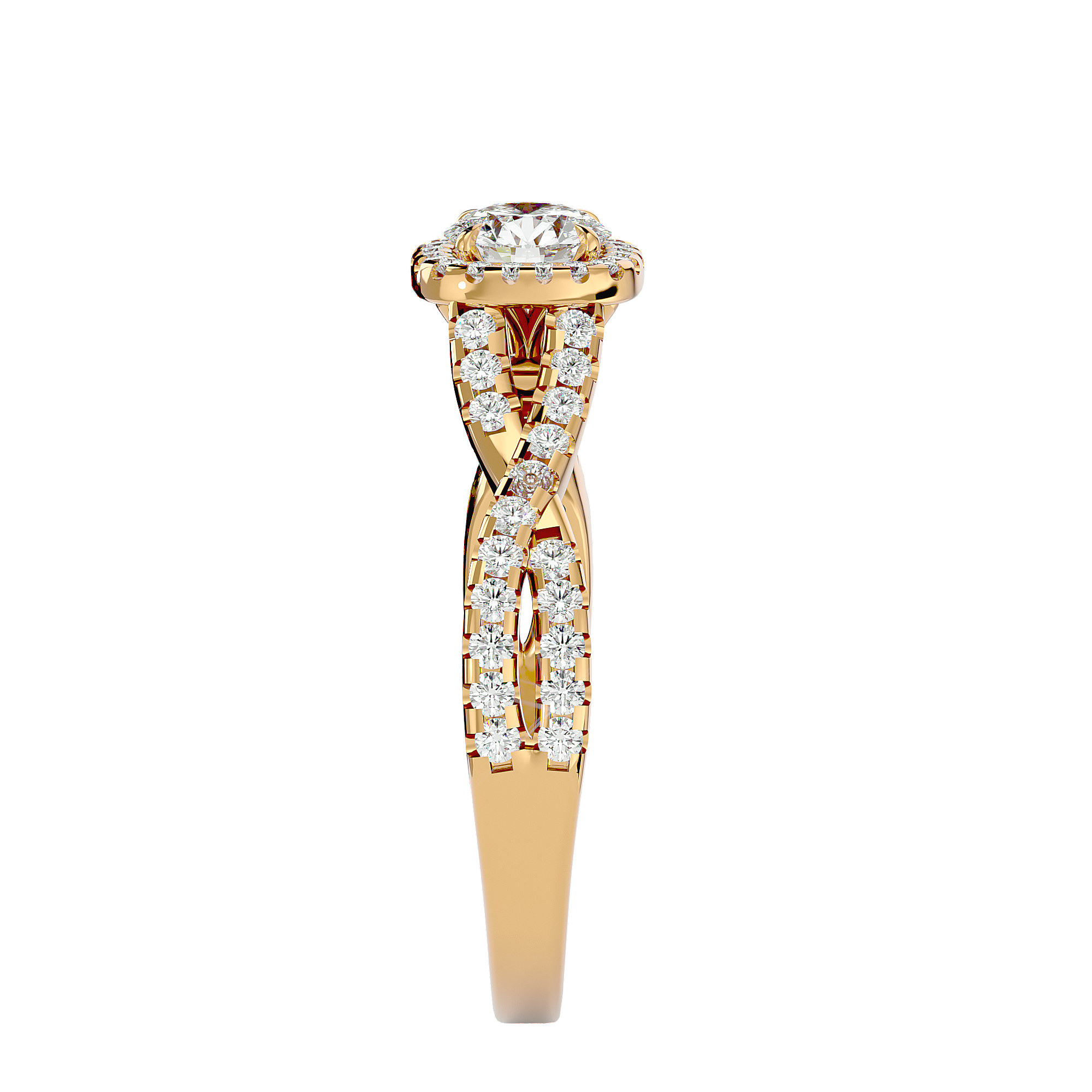 Bethany Solitaire Halo Ring