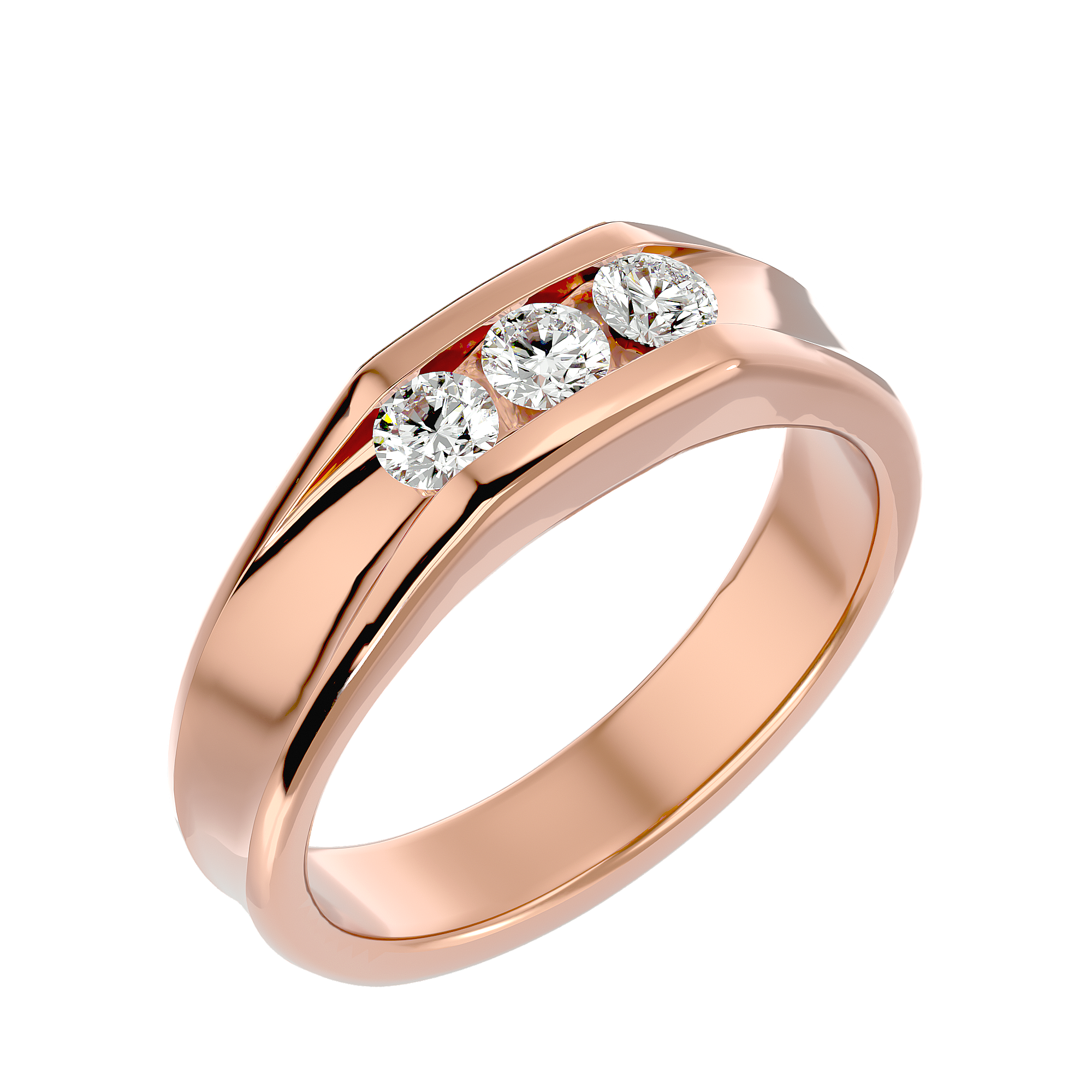 Francis Diamond Mens Studded Ring