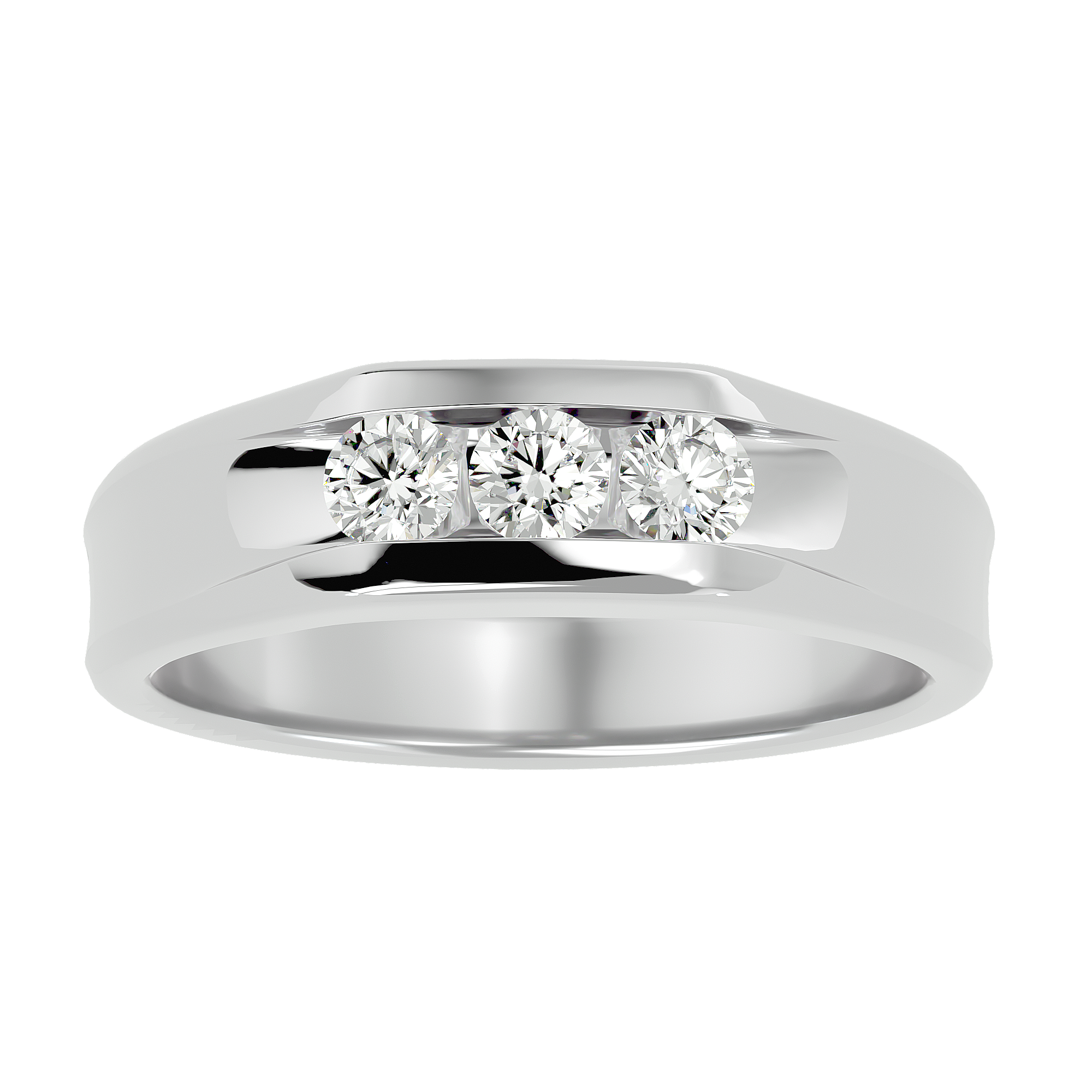 Francis Diamond Mens Studded Ring