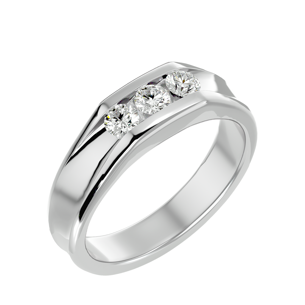 Francis Diamond Mens Studded Ring