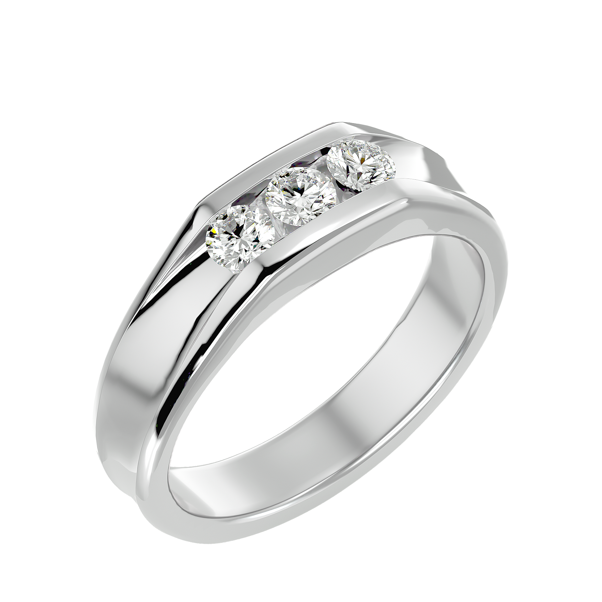Francis Diamond Mens Studded Ring