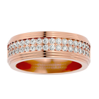 George Diamond Mens Studded Ring