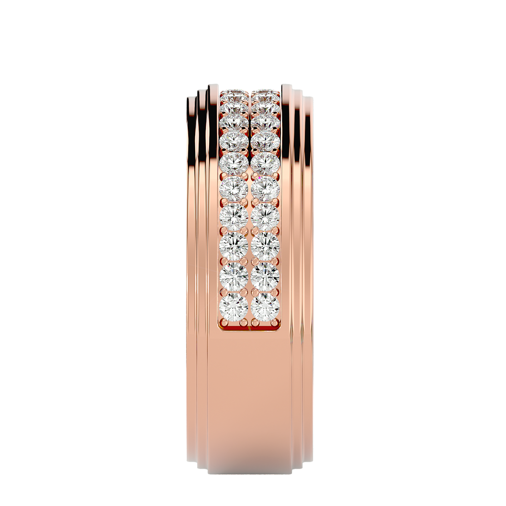 George Diamond Mens Studded Ring