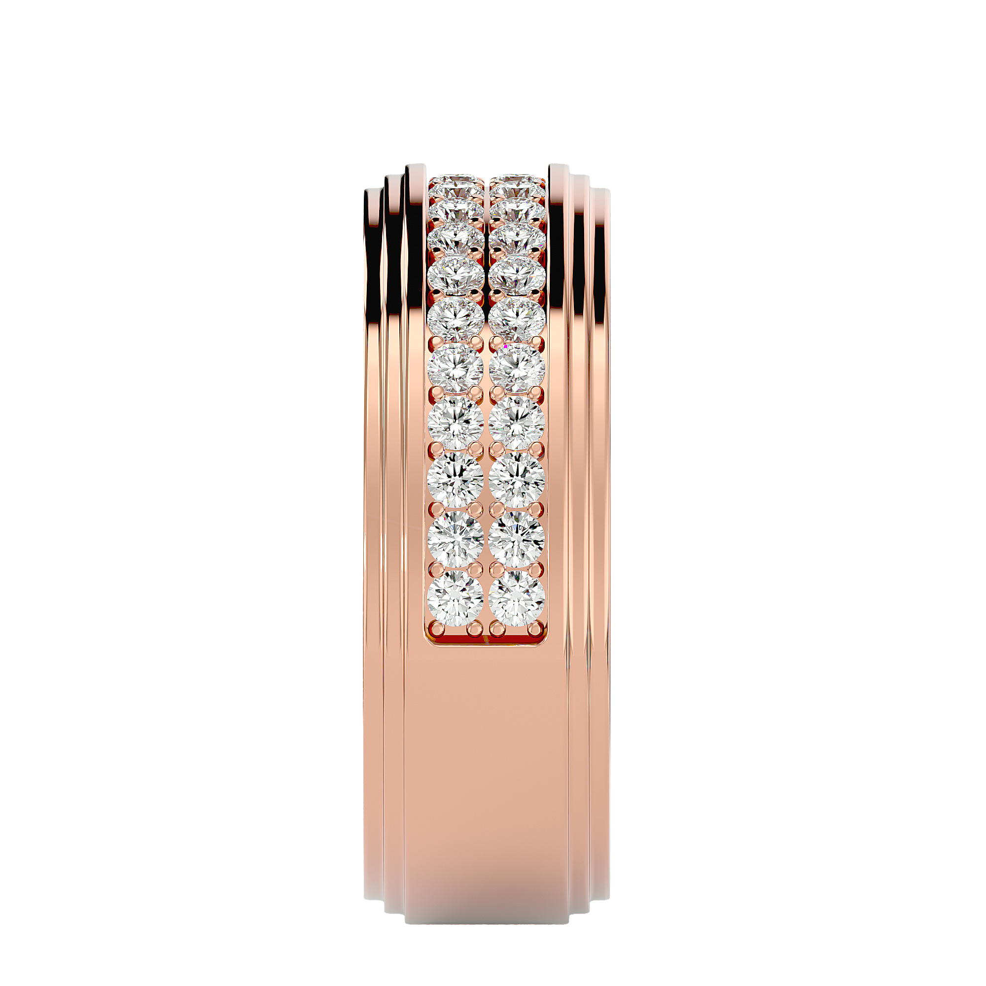George Diamond Mens Studded Ring