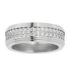 George Diamond Mens Studded Ring