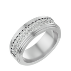 George Diamond Mens Studded Ring