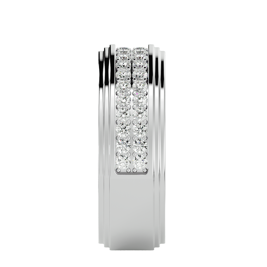 George Diamond Mens Studded Ring