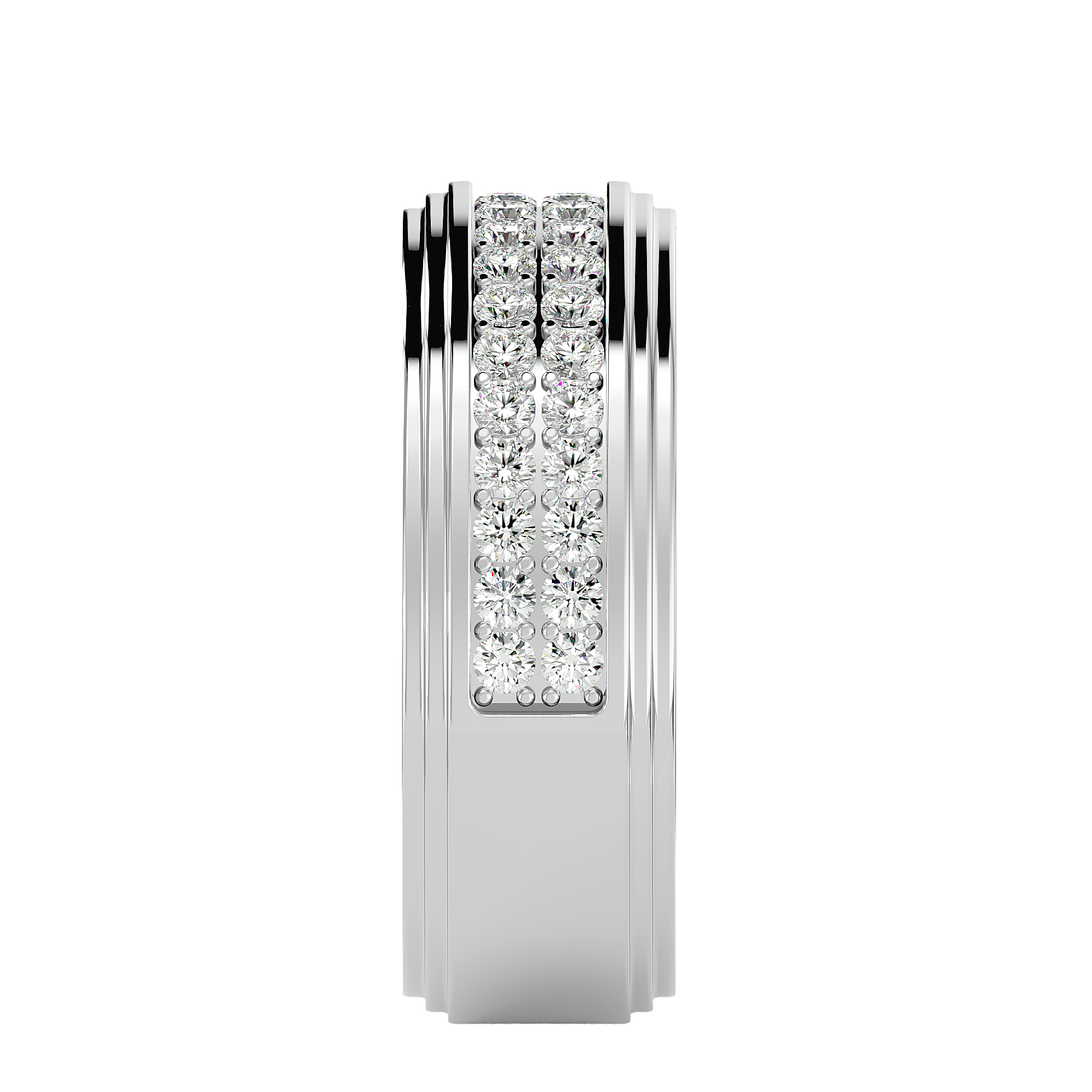 George Diamond Mens Studded Ring