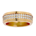 George Diamond Mens Studded Ring