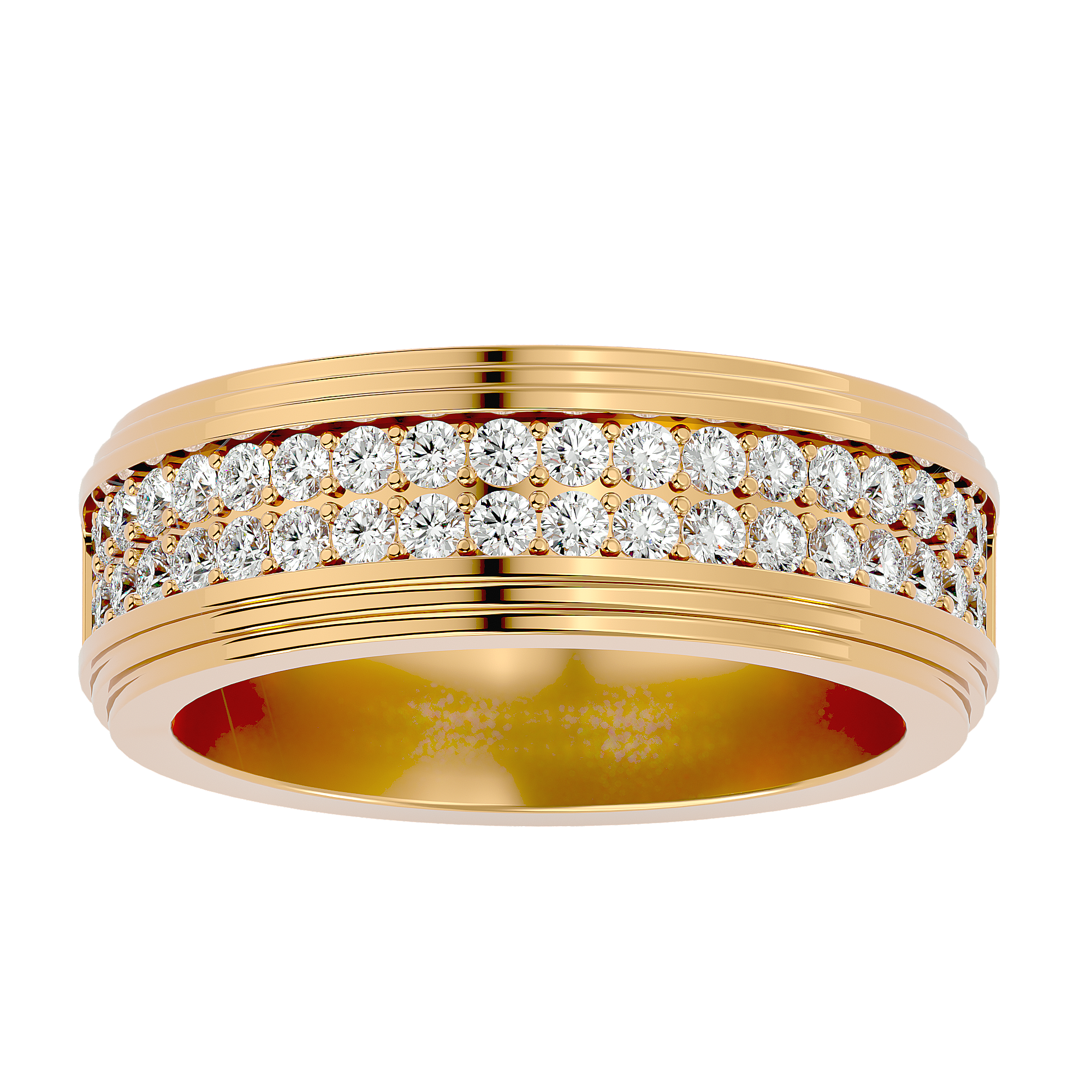 George Diamond Mens Studded Ring