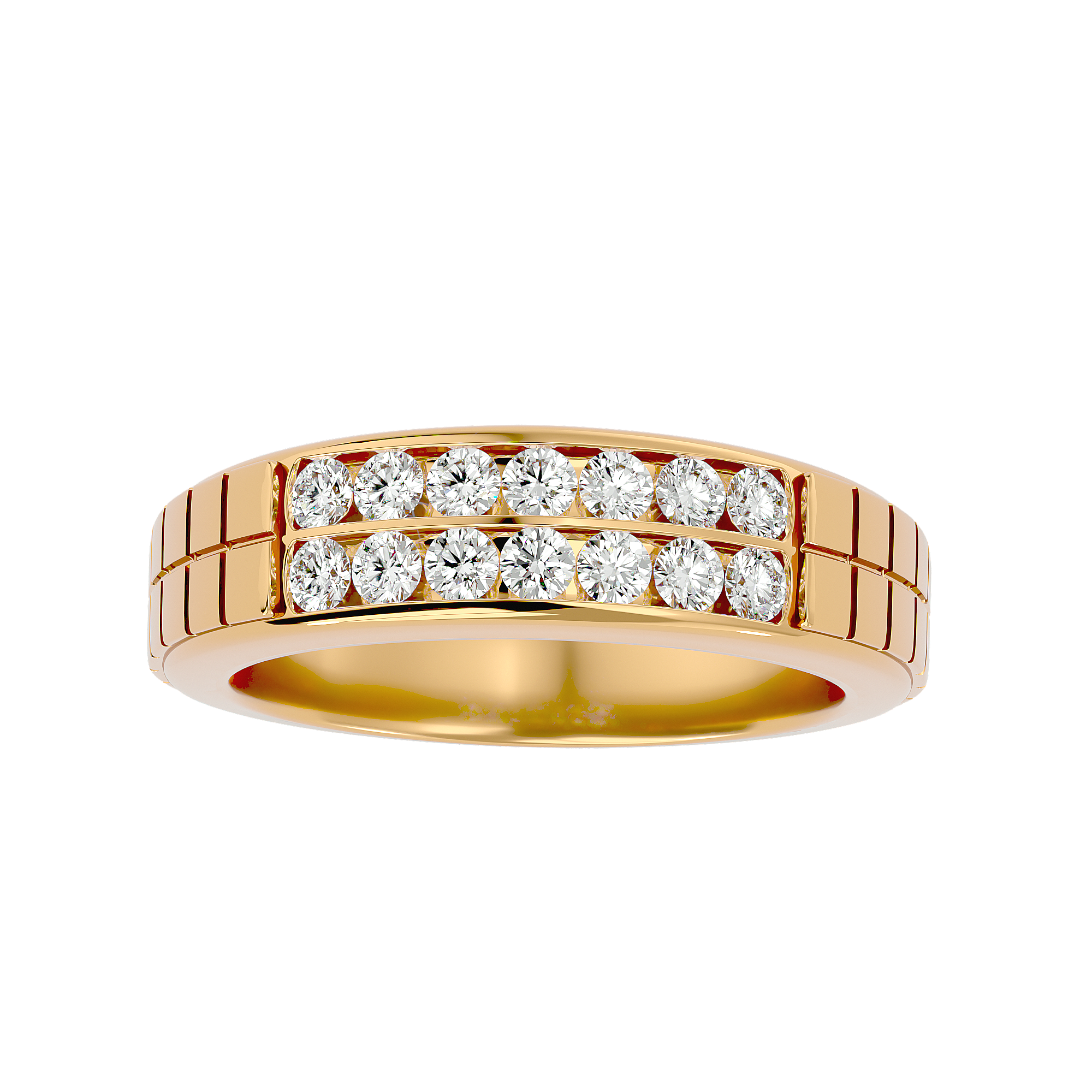 Henry Diamond Mens Studded Ring