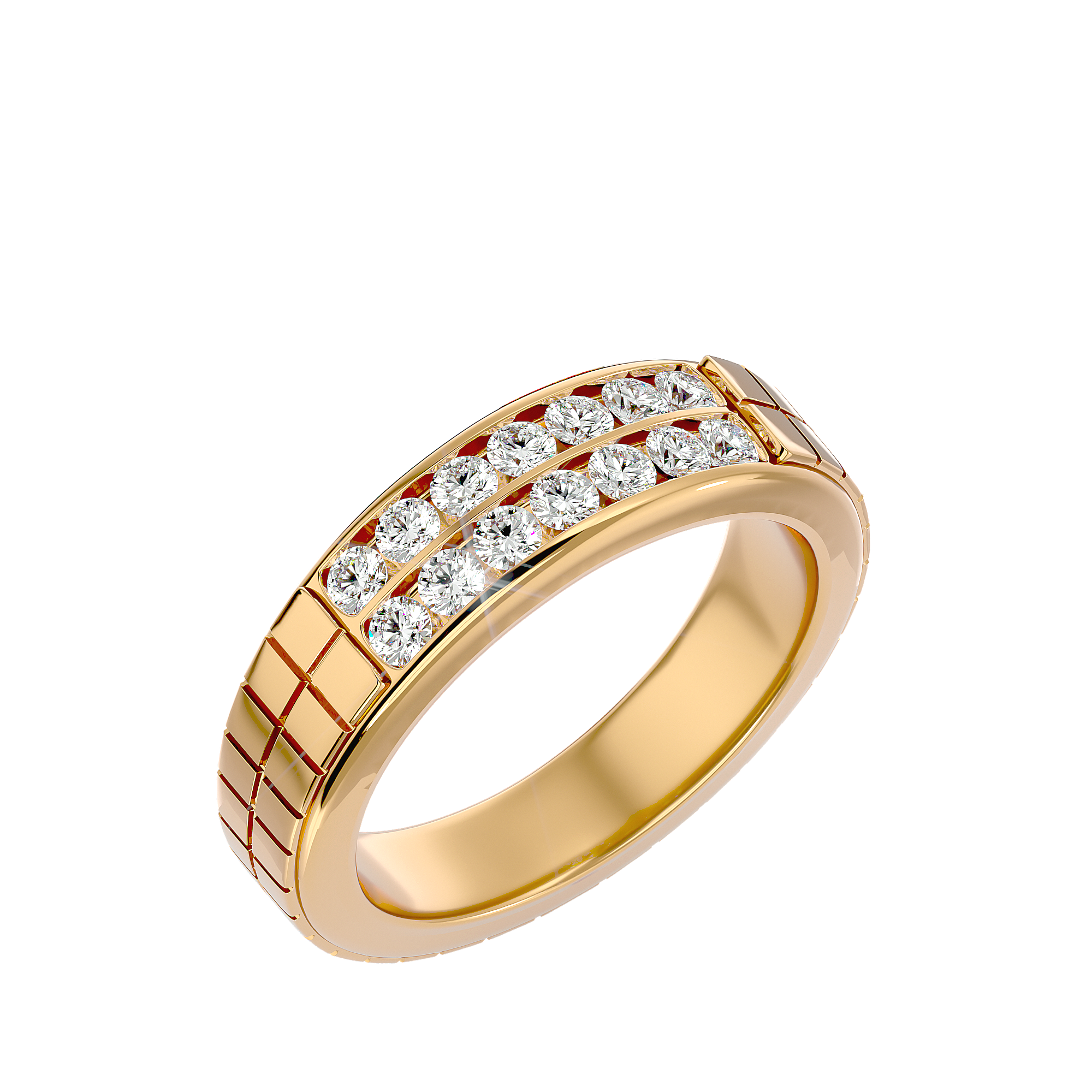Henry Diamond Mens Studded Ring