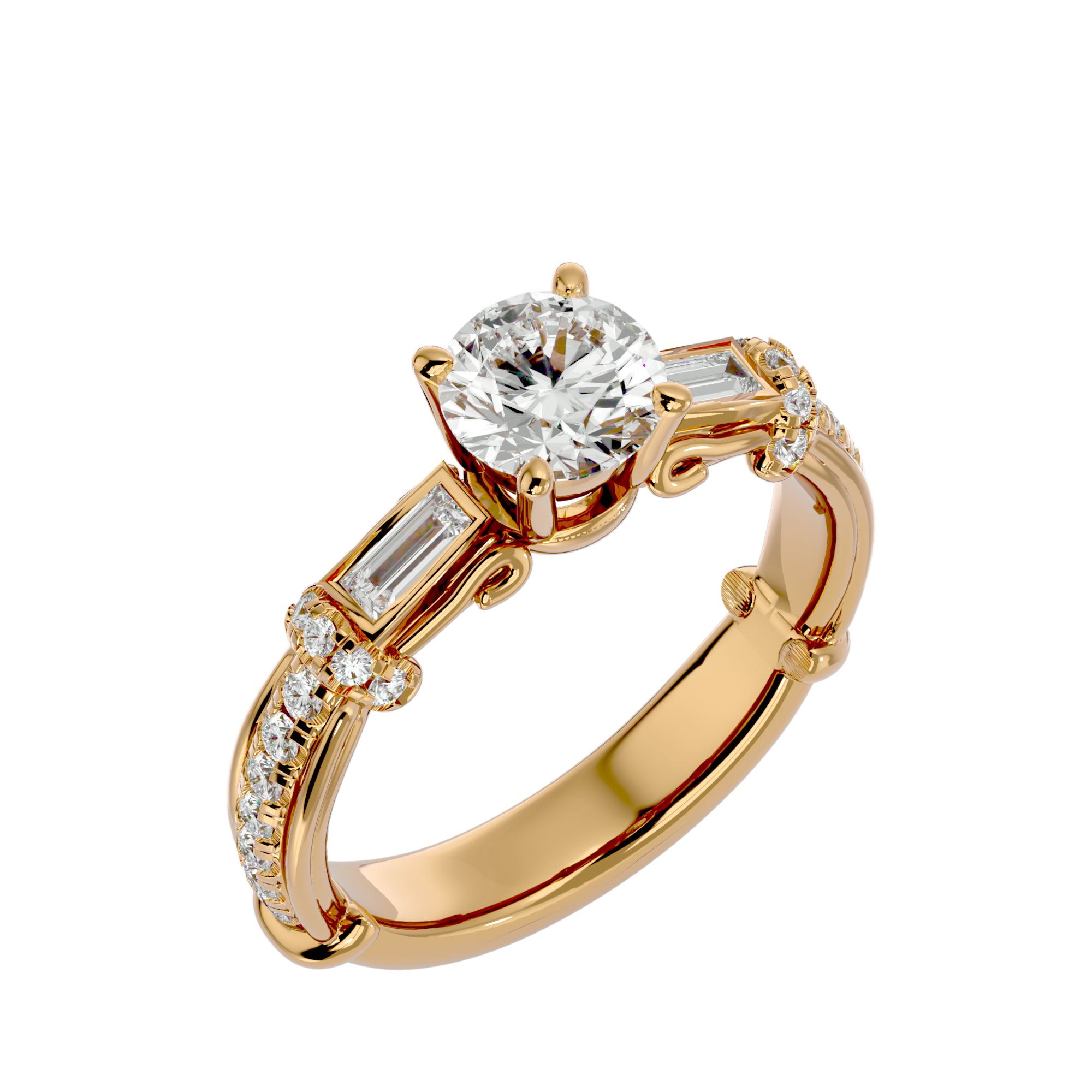 Luna Three Stone Ring
