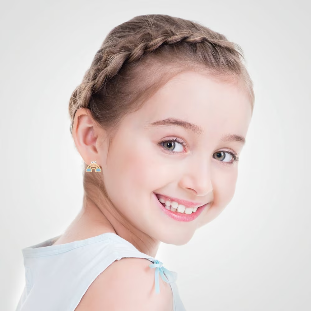 Rainbow Diamond Kids earrings
