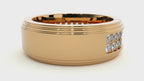 George Diamond Mens Studded Ring